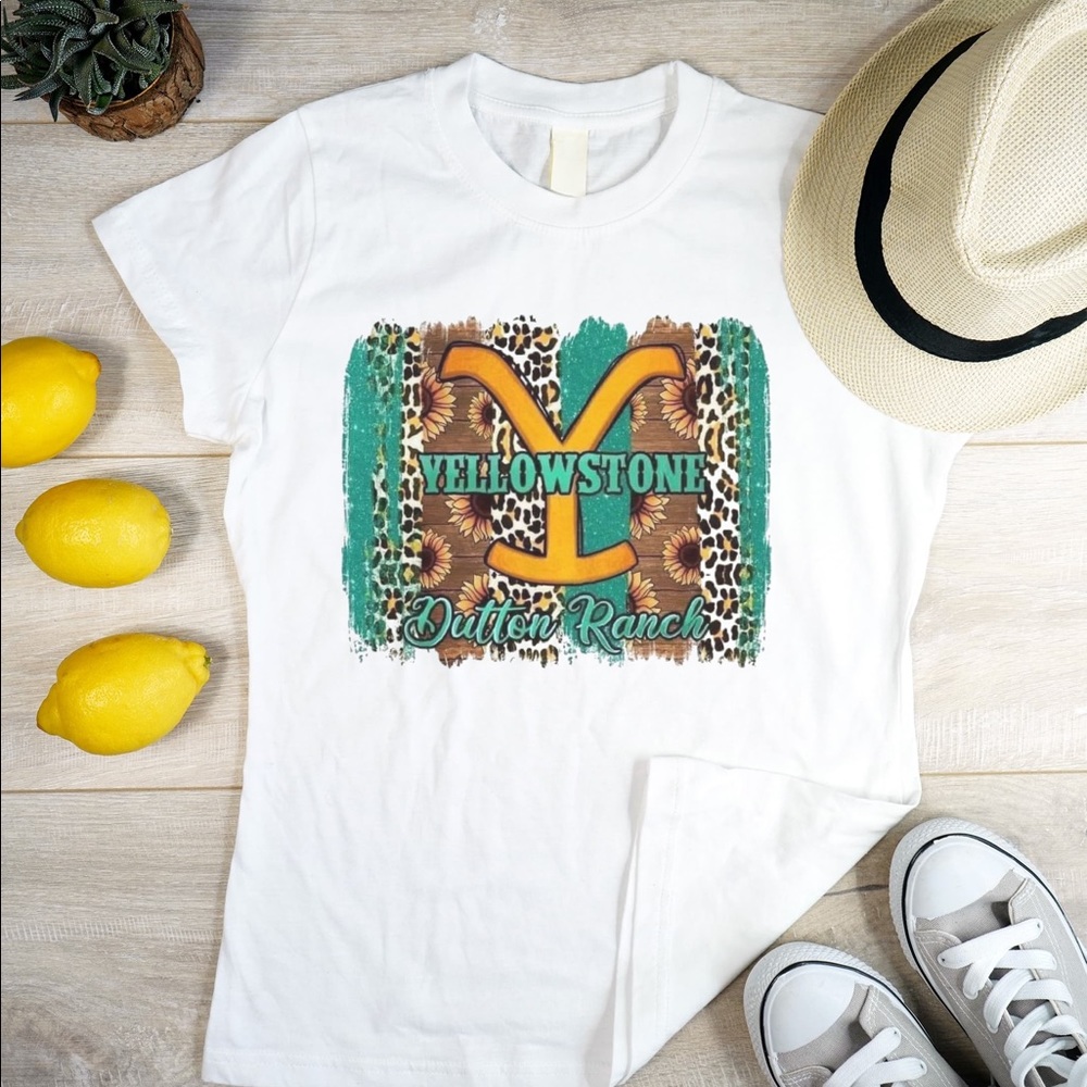Yellowstone Dutton ranch leopard tee